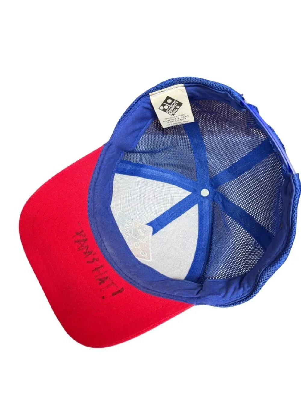 Dominos Pizza Vintage Blue & Red Mesh Snapback Hat